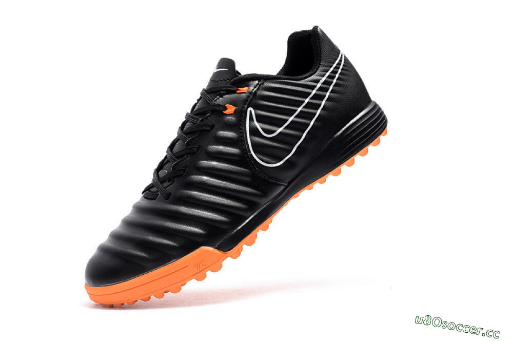Men's Nike Tiempox Ligera IV TF Artificial Turf Low-Tops Football Shoes - Black/White/Red 8