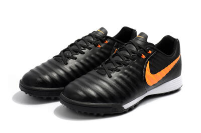 Men's Nike Tiempox Ligera IV TF Artificial Turf Low-Tops Football Shoes - Black/Orange/White