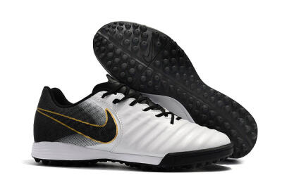 Men's Nike Tiempox Ligera IV TF Artificial Turf Low-Tops Football Shoes - White/Gold/Black