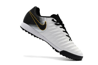 Men's Nike Tiempox Ligera IV TF Artificial Turf Low-Tops Football Shoes - White/Gold/Black