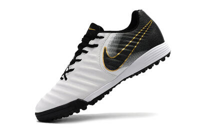 Men's Nike Tiempox Ligera IV TF Artificial Turf Low-Tops Football Shoes - White/Gold/Black