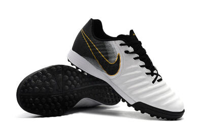 Men's Nike Tiempox Ligera IV TF Artificial Turf Low-Tops Football Shoes - White/Gold/Black