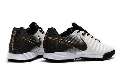 Men's Nike Tiempox Ligera IV TF Artificial Turf Low-Tops Football Shoes - White/Gold/Black