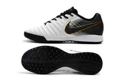 Men's Nike Tiempox Ligera IV TF Artificial Turf Low-Tops Football Shoes - White/Gold/Black
