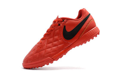 Men's Nike Tiempox Finale 10R TF Artificial Turf Low-Tops Football Shoes - Red/Black