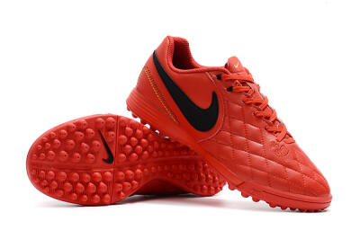 Men's Nike Tiempox Finale 10R TF Artificial Turf Low-Tops Football Shoes - Red/Black
