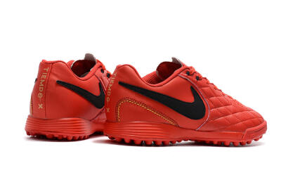 Men's Nike Tiempox Finale 10R TF Artificial Turf Low-Tops Football Shoes - Red/Black