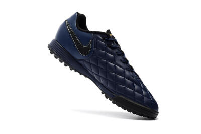 Men's Nike Tiempox Finale 10R TF Artificial Turf Low-Tops Football Shoes - Blue/Black/Red