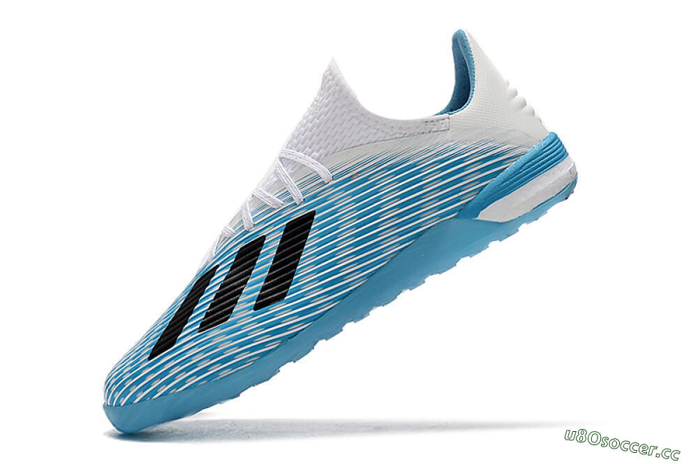 Men's Adidas X 19.1 IC Indoor & Futsal Low-Tops Football Shoes - Blue/Black/White 8
