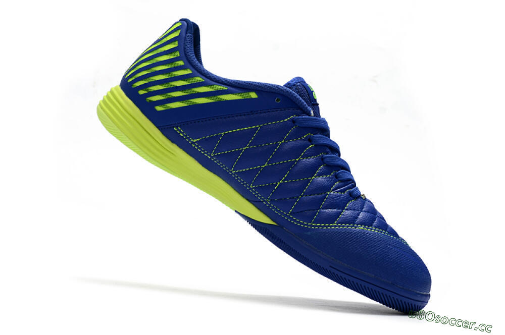 Men's Nike Lunar Gato 2 IC Indoor & Futsal Low-Tops Football Shoes - Blue/Yellow/White 4