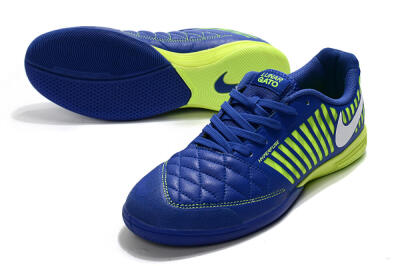 Men's Nike Lunar Gato 2 IC Indoor & Futsal Low-Tops Football Shoes - Blue/Yellow/White