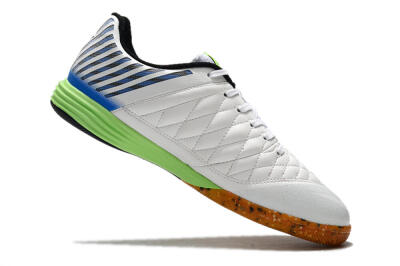 Men's Nike Lunar Gato 2 IC Indoor & Futsal Low-Tops Football Shoes - White/Black/Blue/Yellow