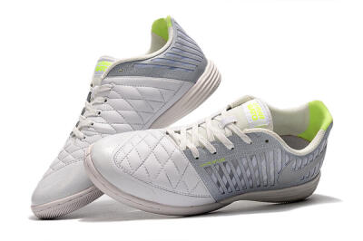 Men's Nike Lunar Gato 2 IC Indoor & Futsal Low-Tops Football Shoes - White/Grey/Silver