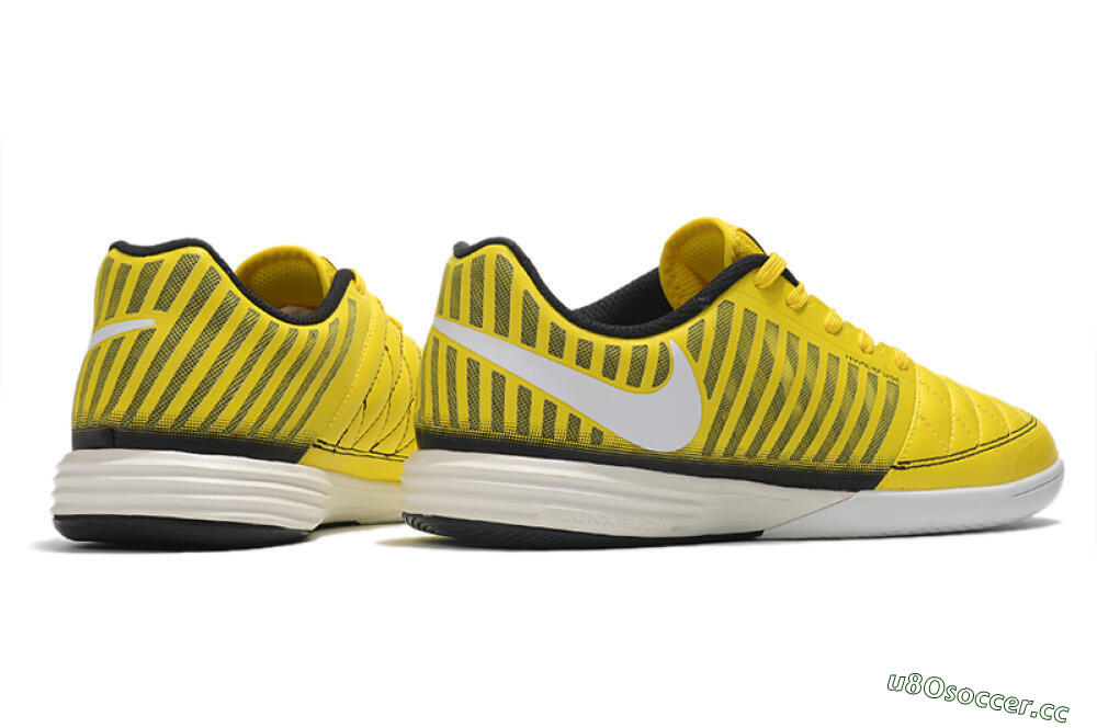 Men's Nike Lunar Gato 2 IC Indoor & Futsal Low-Tops Football Shoes - Yellow/Black/White 6