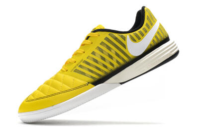 Men's Nike Lunar Gato 2 IC Indoor & Futsal Low-Tops Football Shoes - Yellow/Black/White
