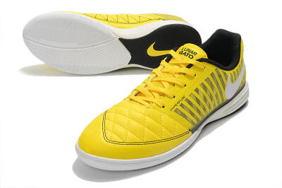 Men's Nike Lunar Gato 2 IC Indoor & Futsal Low-Tops Football Shoes - Yellow/Black/White