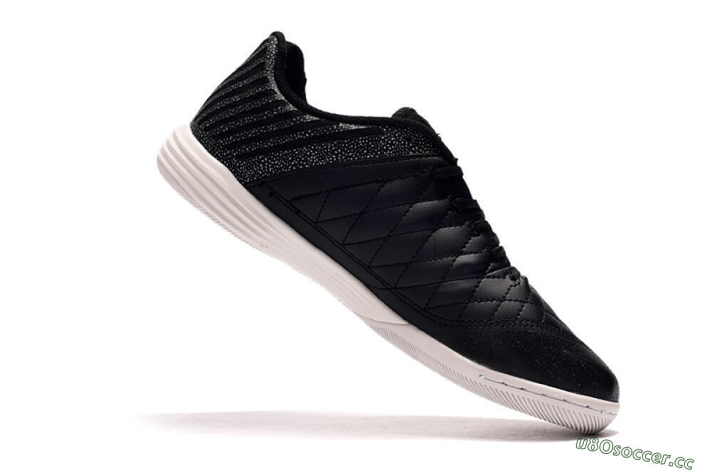 Men's Nike Lunar Gato 2 IC Indoor & Futsal Low-Tops Football Shoes - Black/Silver/White 7