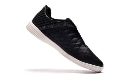 Men's Nike Lunar Gato 2 IC Indoor & Futsal Low-Tops Football Shoes - Black/Silver/White