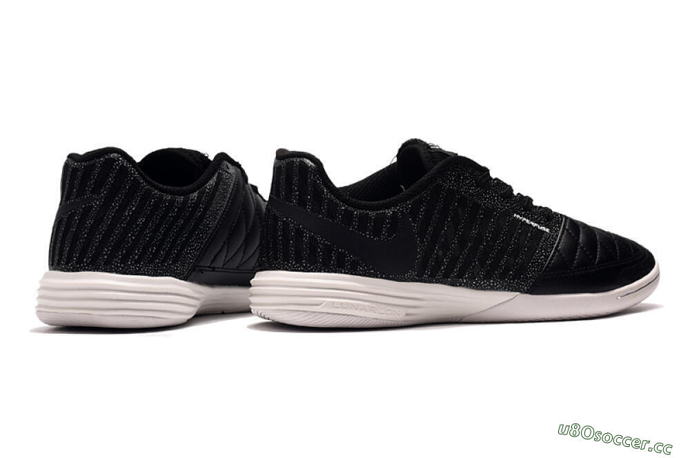 Men's Nike Lunar Gato 2 IC Indoor & Futsal Low-Tops Football Shoes - Black/Silver/White 9