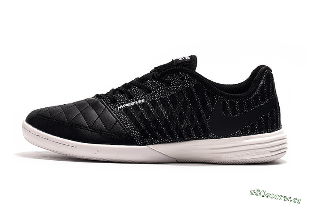 Men's Nike Lunar Gato 2 IC Indoor & Futsal Low-Tops Football Shoes - Black/Silver/White 0