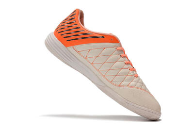Men's Nike Lunar Gato 2 IC Indoor & Futsal Low-Tops Football Shoes - White/Orange/Black