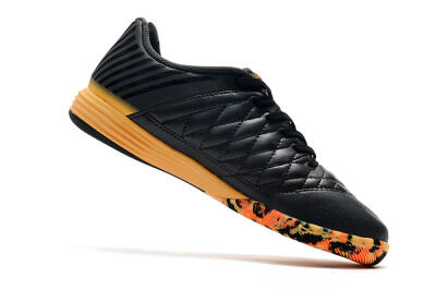 Men's Nike Lunar Gato 2 IC Indoor & Futsal Low-Tops Football Shoes - Black/White/Brown