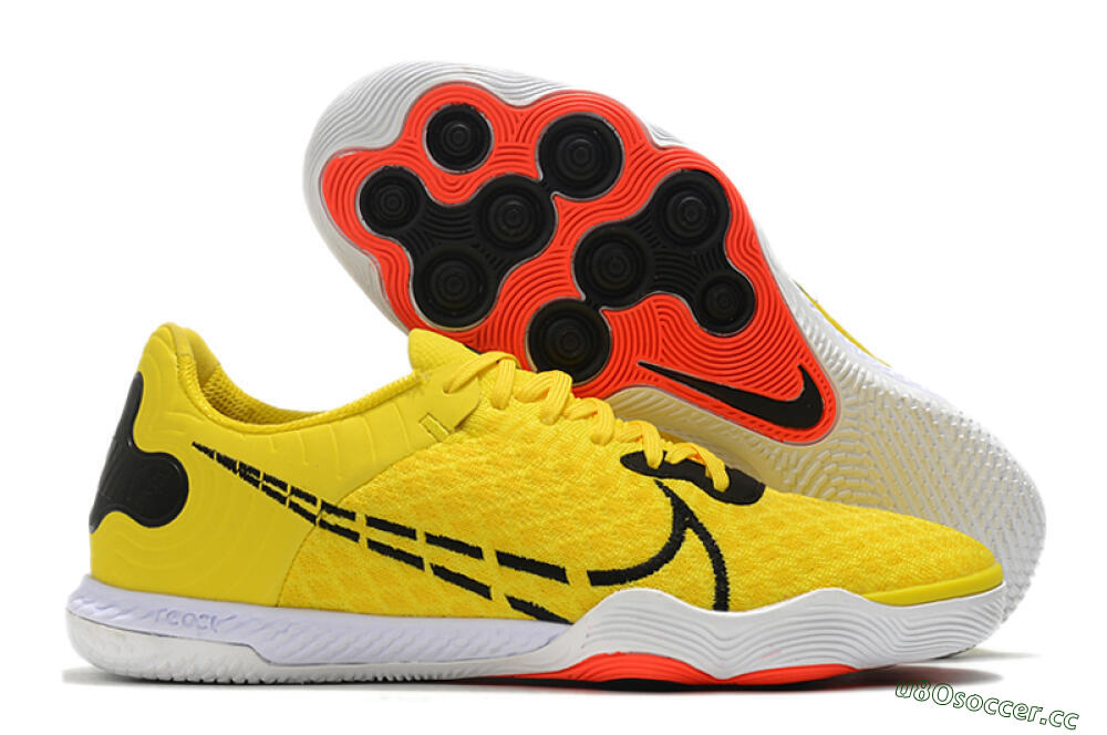 Men's Nike React Gato IC Indoor & Futsal Low-Tops Football Shoes - Yellow/Black/White 2