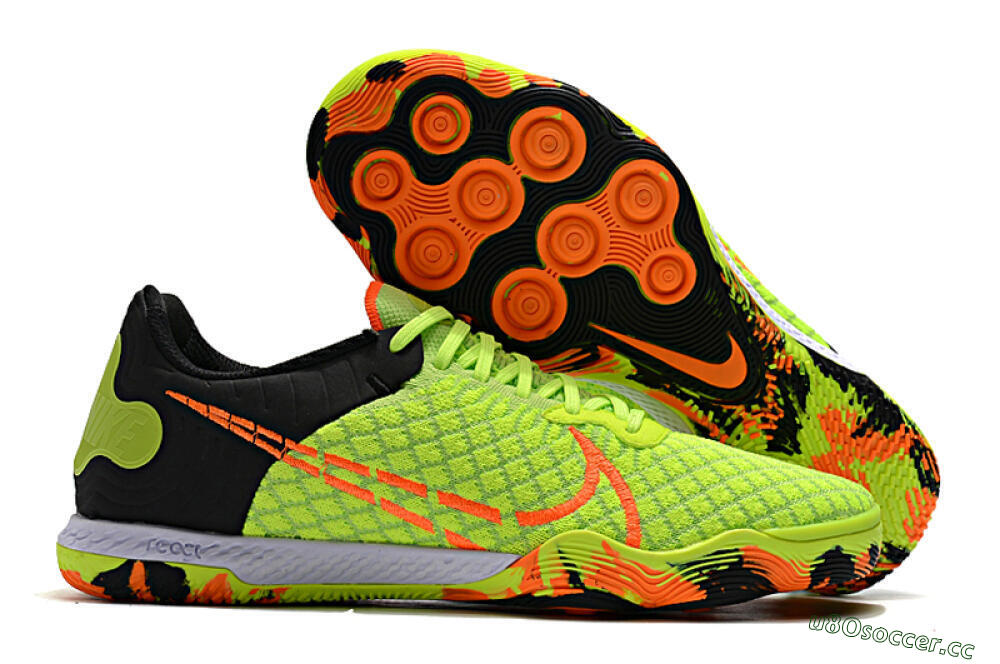 Men's Nike React Gato IC Indoor & Futsal Low-Tops Football Shoes - Yellow/Red/Black 2