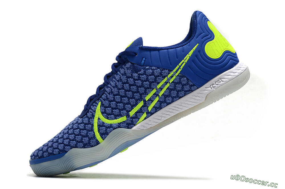 Men's Nike React Gato IC Indoor & Futsal Low-Tops Football Shoes - Blue/Yellow/White 5