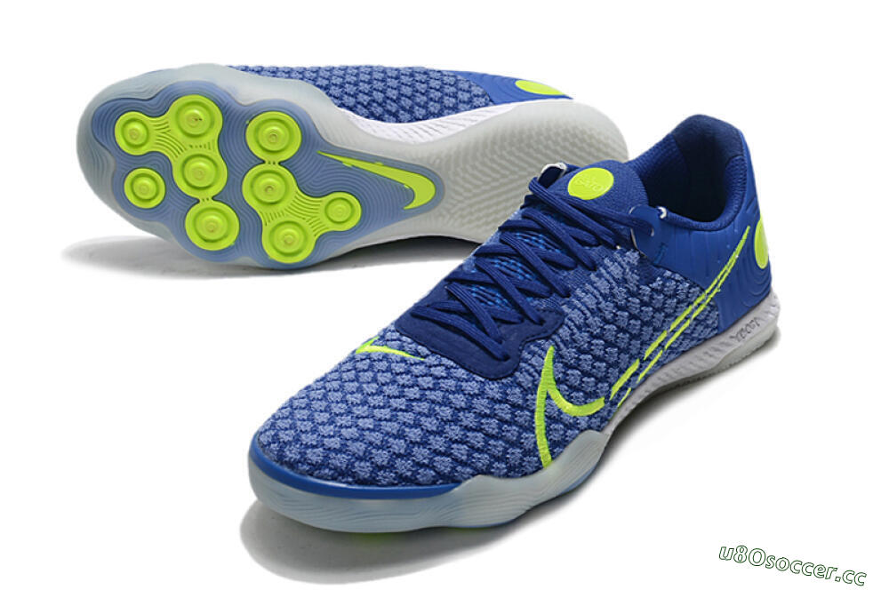 Men's Nike React Gato IC Indoor & Futsal Low-Tops Football Shoes - Blue/Yellow/White 3