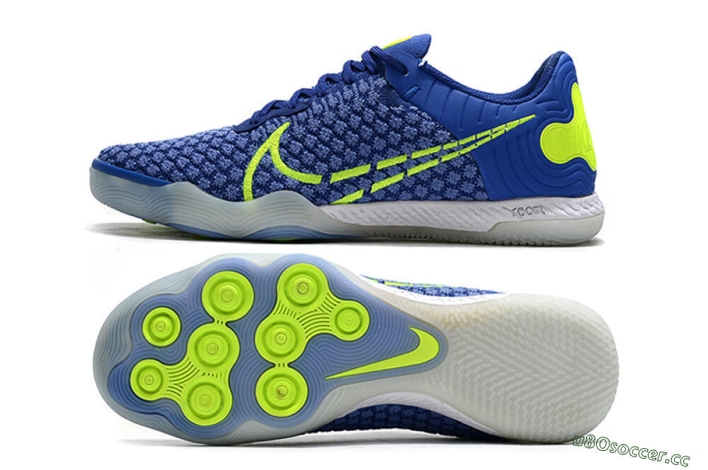 Men's Nike React Gato IC Indoor & Futsal Low-Tops Football Shoes - Blue/Yellow/White 1