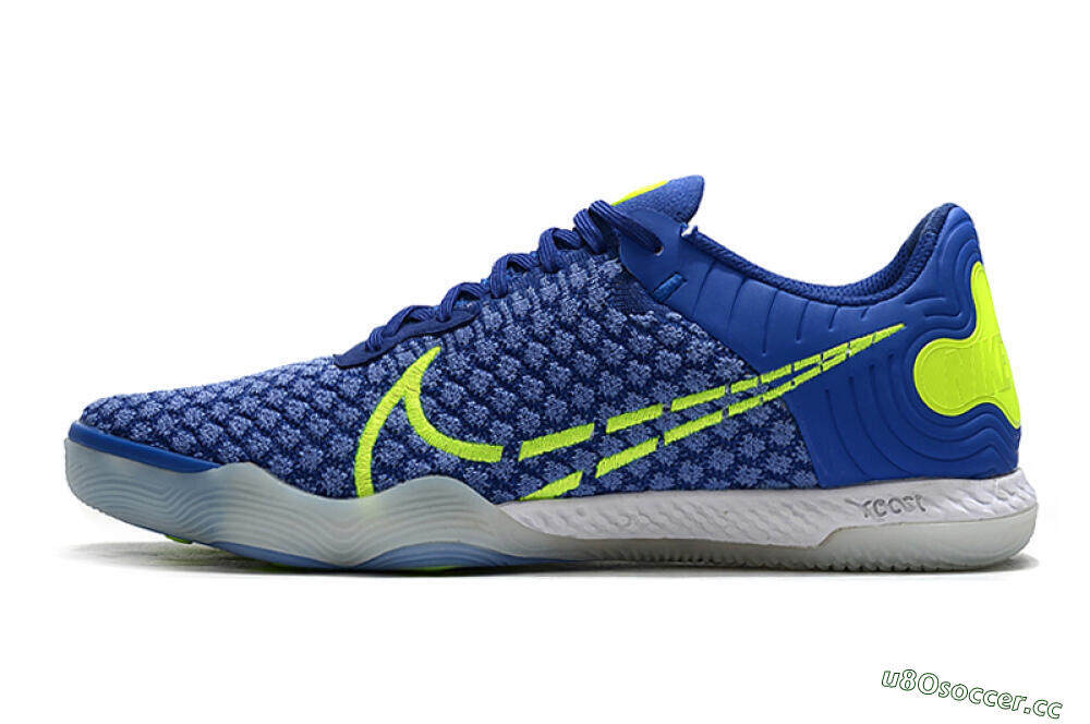Men's Nike React Gato IC Indoor & Futsal Low-Tops Football Shoes - Blue/Yellow/White 0