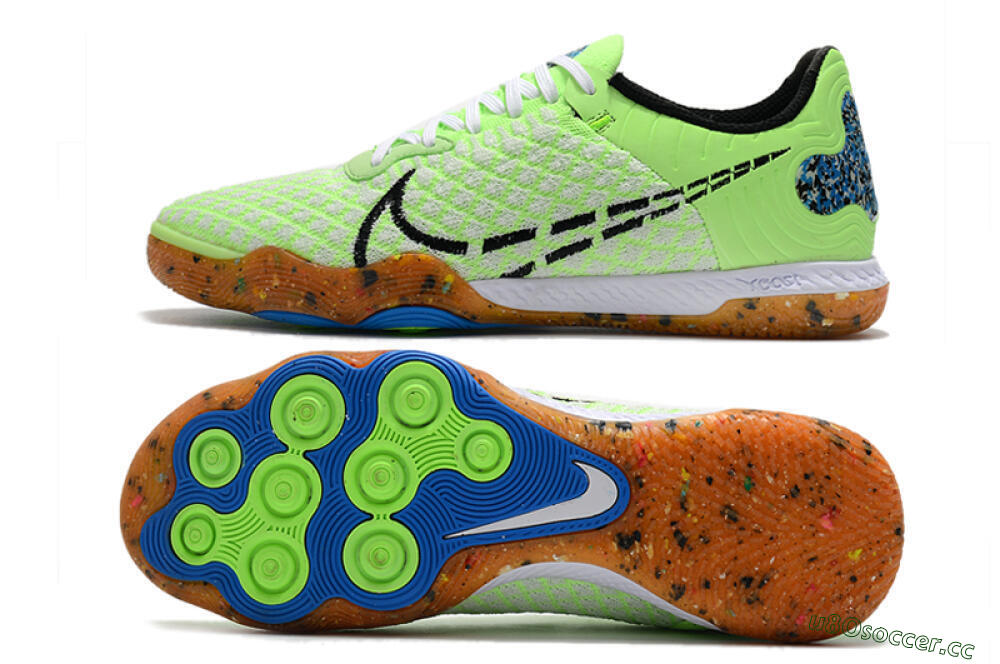Men's Nike React Gato IC Indoor & Futsal Low-Tops Football Shoes - Green/White/Black 1