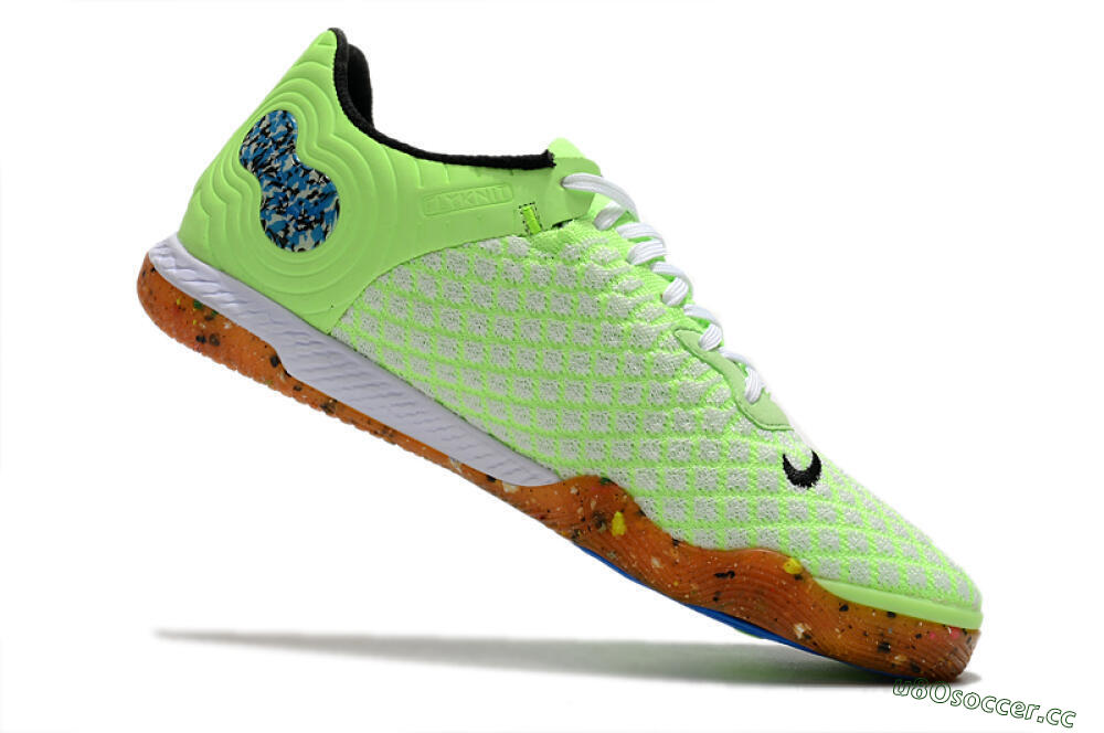 Men's Nike React Gato IC Indoor & Futsal Low-Tops Football Shoes - Green/White/Black 4