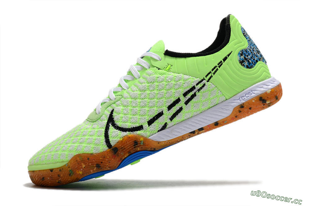 Men's Nike React Gato IC Indoor & Futsal Low-Tops Football Shoes - Green/White/Black 5