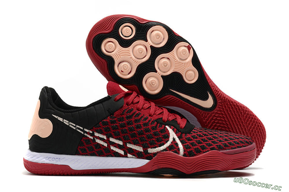 Men's Nike React Gato IC Indoor & Futsal Low-Tops Football Shoes - Red/White/Black 2