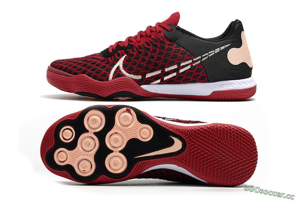 Men's Nike React Gato IC Indoor & Futsal Low-Tops Football Shoes - Red/White/Black 1