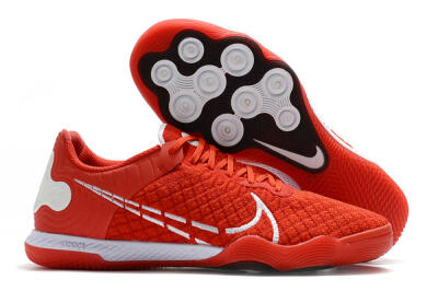 Men's Nike React Gato IC Indoor & Futsal Low-Tops Football Shoes - Red/Whtie/Black