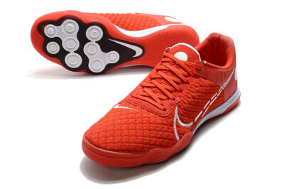 Men's Nike React Gato IC Indoor & Futsal Low-Tops Football Shoes - Red/Whtie/Black