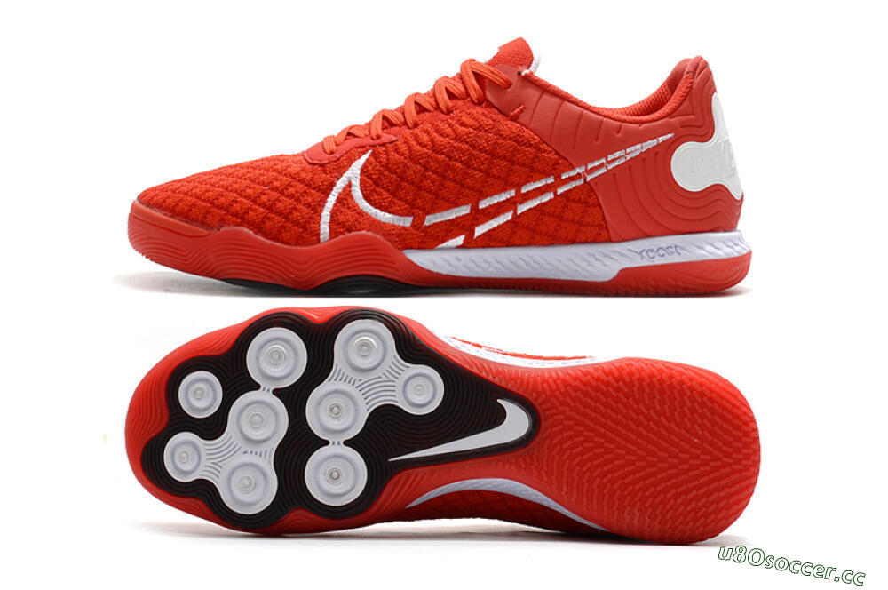 Men's Nike React Gato IC Indoor & Futsal Low-Tops Football Shoes - Red/Whtie/Black 1