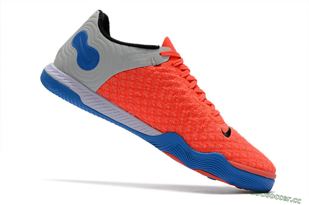 Men's Nike React Gato IC Indoor & Futsal Low-Tops Football Shoes - Red/Grey/Blue 4