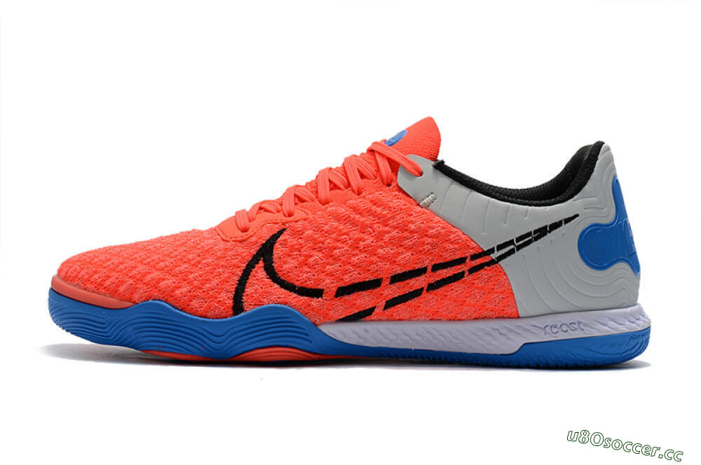Men's Nike React Gato IC Indoor & Futsal Low-Tops Football Shoes - Red/Grey/Blue 0