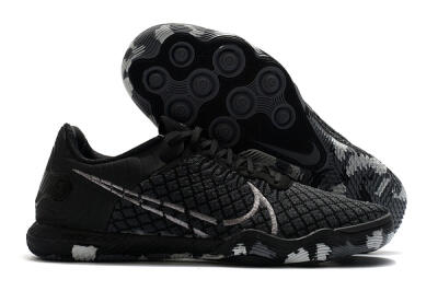 Men's Nike React Gato IC Indoor & Futsal Low-Tops Football Shoes - Black/Silver/Grey