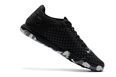 Men's Nike React Gato IC Indoor & Futsal Low-Tops Football Shoes - Black/Silver/Grey