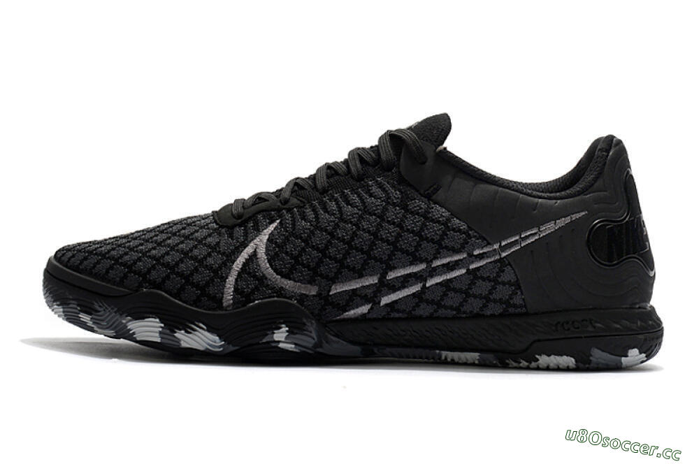Men's Nike React Gato IC Indoor & Futsal Low-Tops Football Shoes - Black/Silver/Grey 0