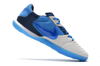 Men's Nike Street Gato IC Indoor & Futsal Low-Tops Football Shoes - Grey/Blue