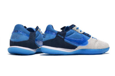 Men's Nike Street Gato IC Indoor & Futsal Low-Tops Football Shoes - Grey/Blue