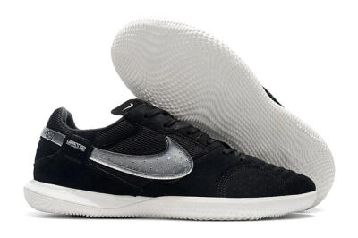 Men's Nike Street Gato IC Indoor & Futsal Low-Tops Football Shoes - Black/White