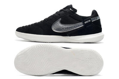 Men's Nike Street Gato IC Indoor & Futsal Low-Tops Football Shoes - Black/White