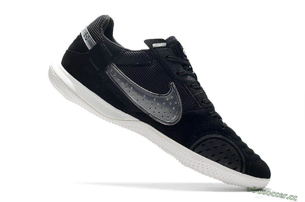 Men's Nike Street Gato IC Indoor & Futsal Low-Tops Football Shoes - Black/White 4